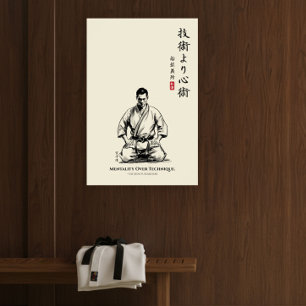 Karate 5. Gebot - Mentalität über Technik Poster