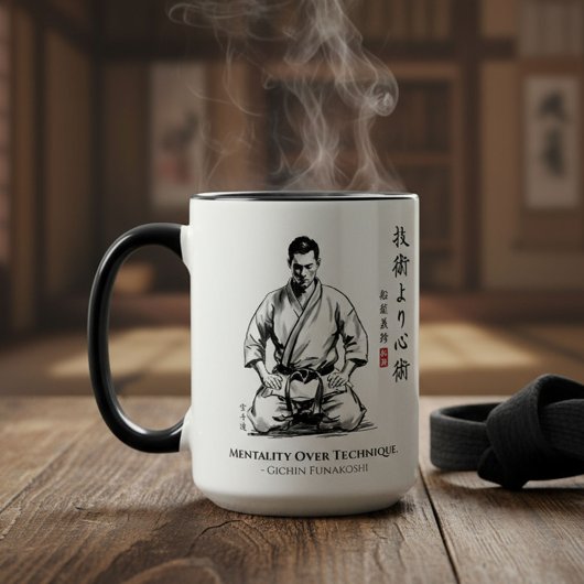 Karate 5. Gebot - Mentalität über Technik Tasse