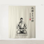Karate 5. Gebot - Mentalität über Technik Wandteppich (Vorderseite)