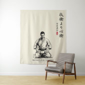 Karate 5. Gebot - Mentalität über Technik Wandteppich (Beispiel)