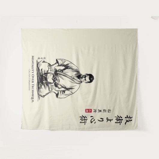 Karate 5th Precept - Mentality Over Technique Wandteppich (Vorderseite (Horizontal))