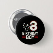 Karate 8 Birthday Boy Button (Vorne & Hinten)