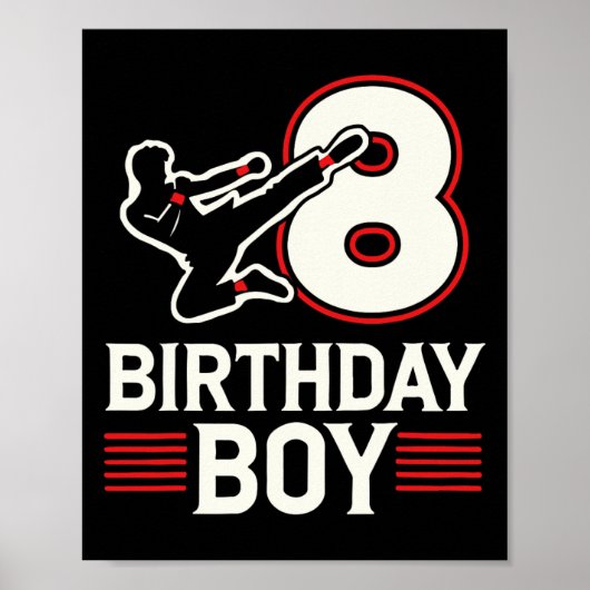 Karate 8 Birthday Boy Poster (Vorne)