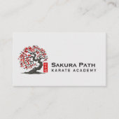 Karate Academy - Red Blossom Sakura Visitenkarte (Vorderseite)