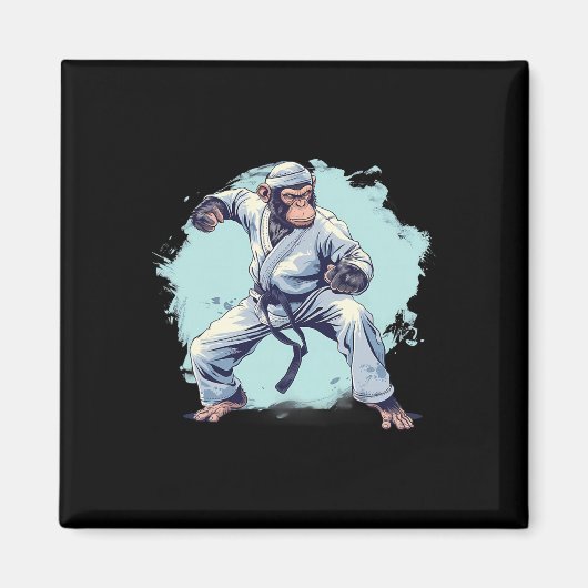 Karate-Affe Kampfsport Kickboxen Judo Mma-Affe Magnet (Vorne)