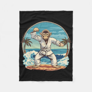 Karate-Affen-Strand Kickboxen Jiu-Jitsu Mma Marti Fleecedecke