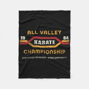 Karate All Valley 1984 Männer Frauen Kind Lustig G Fleecedecke