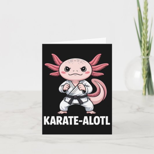 Karate-alotl Axolotl Karte (Vorderseite)