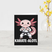 Karate-alotl Axolotl Karte (Gelbe Blume)