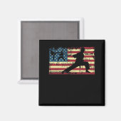 Karate American Flag Martial Arts Magnet (Vorderseite/Rückseite)