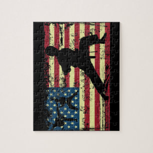 Karate American Flag Martial Arts Puzzle