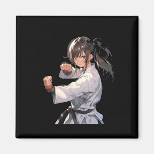 Karate Anime Girl Taekwondo Kampfkünste Magnet