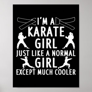 Karate Art for Girls Karate Black Belt Marti Poster