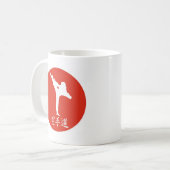 Karate-aufgehende Sonne Kaffeetasse (Vorderseite Links)