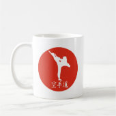 Karate-aufgehende Sonne Kaffeetasse (Links)