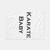 Karate Baby T-Shirt  Fleecedecke (Vorderseite (Horizontal))