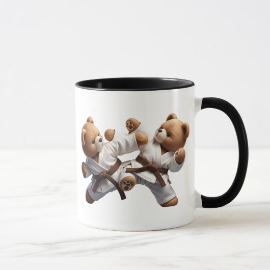Karate-Bär in Kimono. Tasse (Rechts)