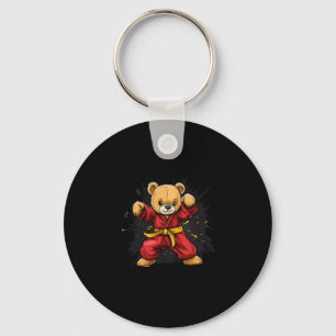 Karate-Bär mit Kraft und Präzision für Kinder  Schlüsselanhänger
