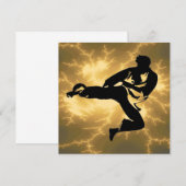 Karate BDay Party Einladung (Vorne/Hinten)