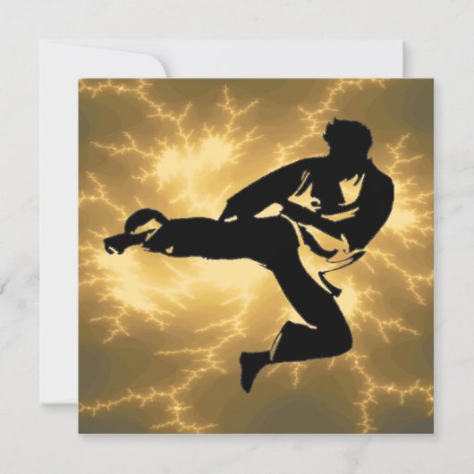 Karate BDay Party Einladung (Vorderseite)