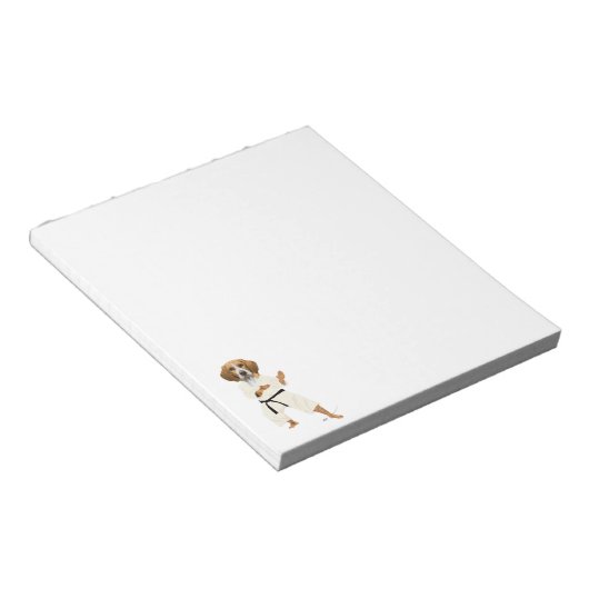 Karate Beagle Notizblock (angewinkelt)