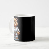 Karate Bear Martial Art Brown Bear Kaffeetasse (Vorderseite Links)