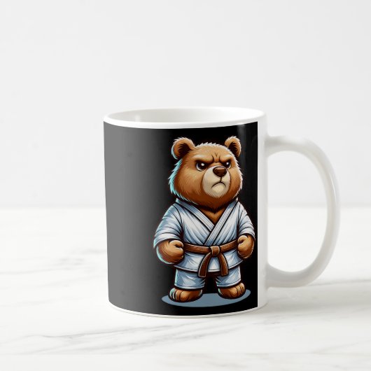 Karate Bear Martial Art Brown Bear Kaffeetasse (Rechts)