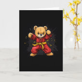 Karate Bear With Power And Precision For Kids Karte (Gelbe Blume)