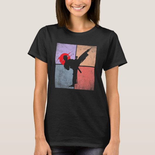 Karate Bel Karate Silhouette T-Shirt (Vorderseite)