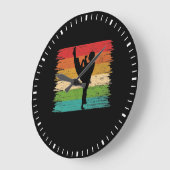 Karate Belt Colors Silhouette Große Wanduhr (Winkel)