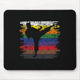 Karate Belt Colors Silhouette Martial Arts Men Boy Mousepad