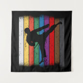 Karate Belt Colors Silhouette Wandteppich (Vorderseite)