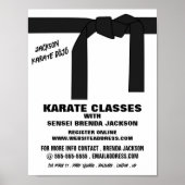 Karate Belt, Karate Class Advertising Poster (Vorne)