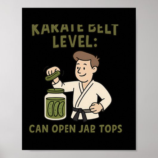Karate Belt Level kann Jar Tops Martial Arts öffne Poster (Vorne)