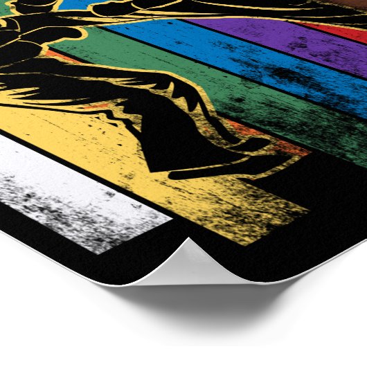 Karate Belt Silhouette Martial Arts Sport Poster (Ecke)