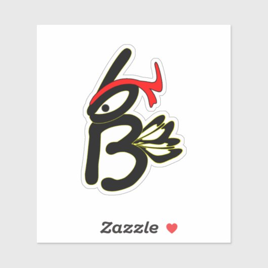 Karate Biene Aufkleber (Blatt)