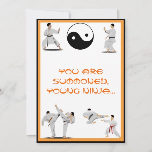 Karate Birthday Einladung (Rückseite)