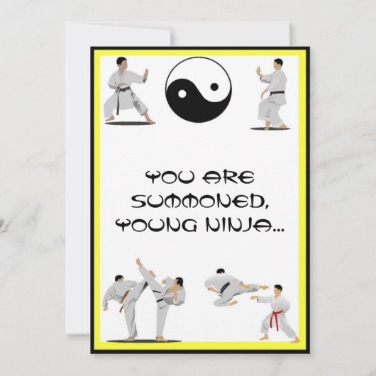 Karate Birthday Einladung (Rückseite)