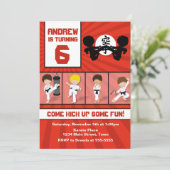 Karate Birthday Einladung 12x18 Karate Party (Stehend Vorderseite)
