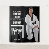 Karate Birthday, Karate Girl Player Backdrops Wandteppich (Vorderseite)