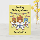 Karate Birthday Karte (Gelbe Blume)