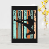 Karate Birthday Mens Kids Boys Retro Vintage Karte (Gelbe Blume)