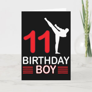Karate Birthday T-Shirt Boy Gift Kinder Taekwondo  Karte