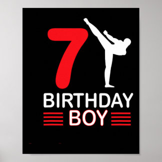 Karate Birthday T-Shirt Boy Gift Kinder Taekwondo  Poster