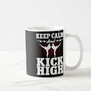Karate Black Belt Gi Uniform Behalten Ruhe und Kic Kaffeetasse