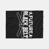 Karate Black Belt Gi Uniform Future Black Belt Fleecedecke (Vorderseite (Horizontal))