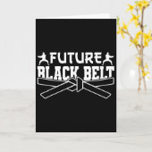 Karate Black Belt Gi Uniform Future Black Belt Karte (Gelbe Blume)