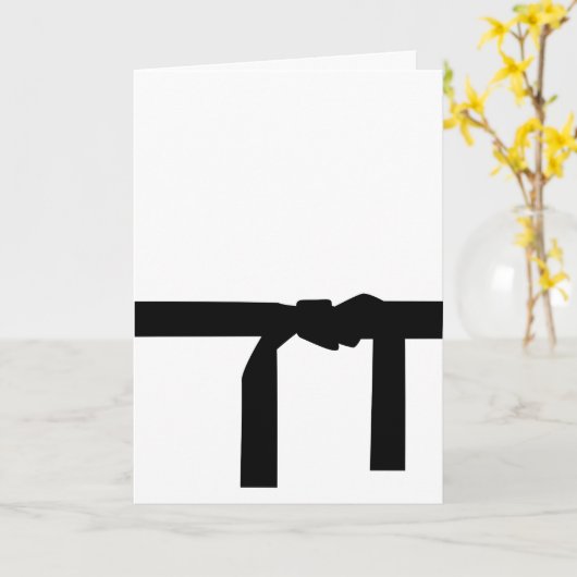 Karate Black Belt Karte (Gelbe Blume)