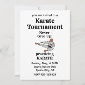 Karate Black Belt Martial Arts Turnament Einladung (Vorderseite)