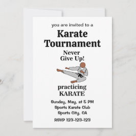 Karate Black Belt Martial Arts Turnament Einladung